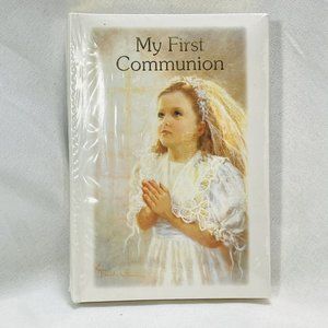 Girl Vintage First Communion White Book Roman Kathryn Andrews Fincher